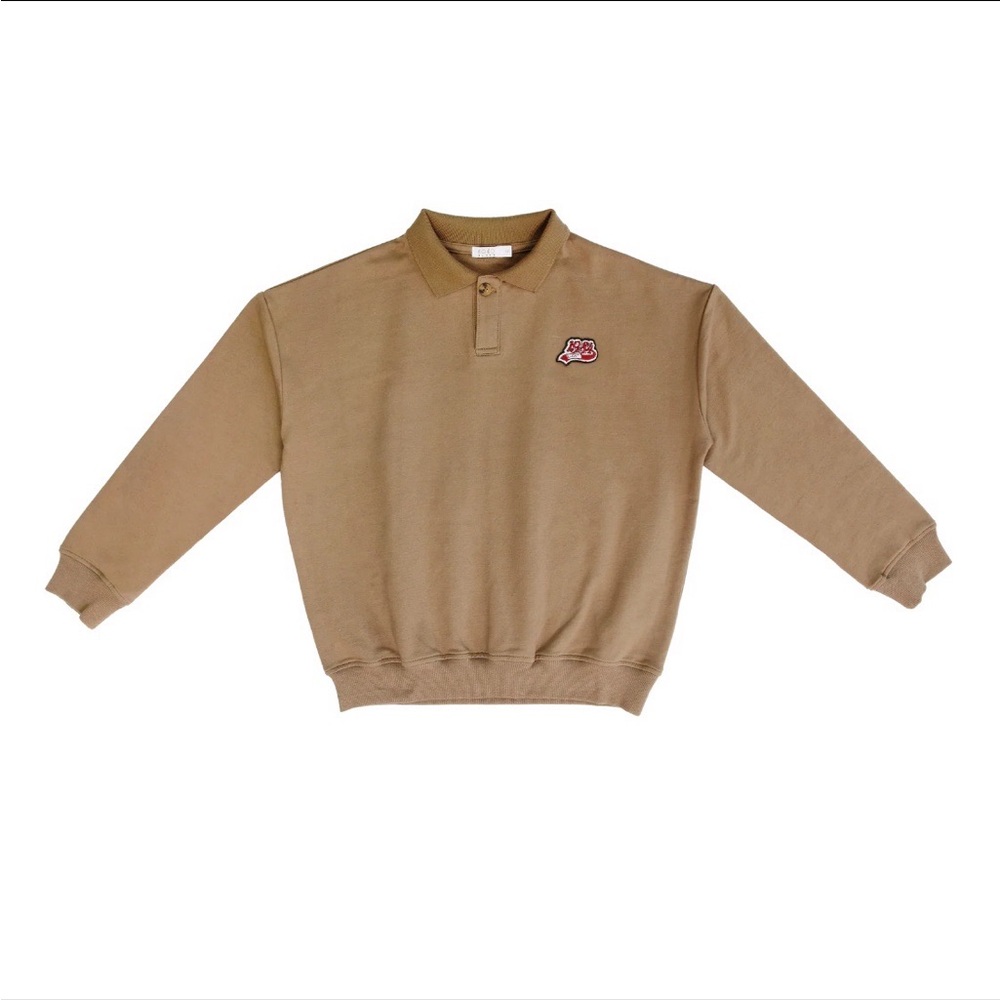 Boys Polo Sweatshirt - Tan